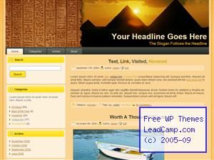 Ancient Egyptian Hieroglyphics Free WordPress Template / Themes