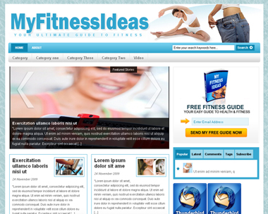 Premium Health wordpress theme with PSD