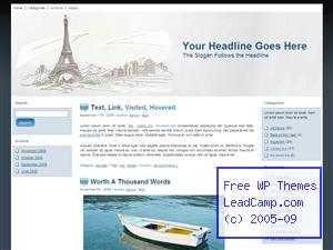 Paris Eiffel Tower Free WordPress Template / Themes