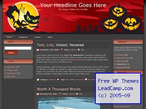 Goofy Jack O Lanterns Free WordPress Template / Themes