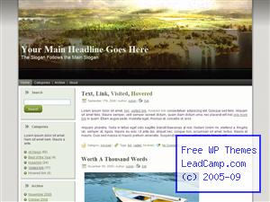 Green Savannah Plains Free WordPress Template / Themes