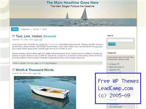 Two Sail Boats At Sea Free WordPress Template / Themes