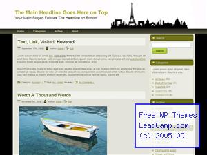 Paris Tourist Landmarks Free WordPress Templates / Themes