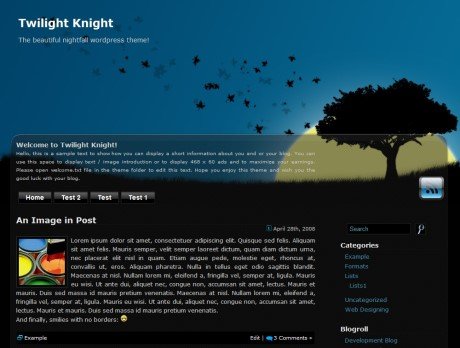 Twilight Knight Wordpress Theme