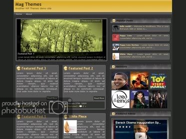 Free Wordpress theme – WP-Magnum-Black