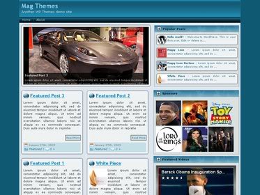 Free wordpress theme - Wp magnum blue