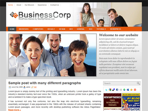 Free WordPress Theme – Business Corp. Free Download