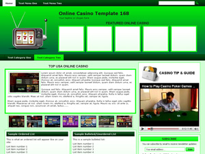 Online Casino Template 168 Green Version