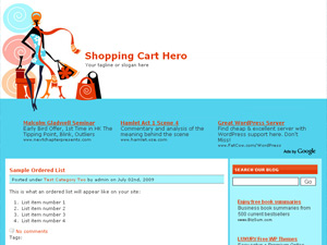 Shopping Cart Hero Wordpress Theme Screenshot