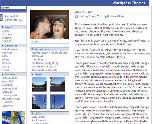 facebooked-theme wordpress theme