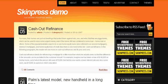  Orange Power   Clean Wordpress Theme