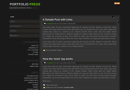 WordPress Theme - Portfolio Press