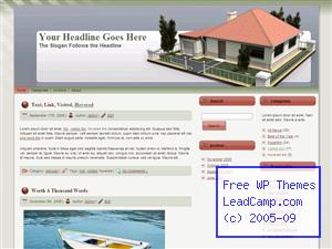 Single Story Family House Free WordPress Template / Themes