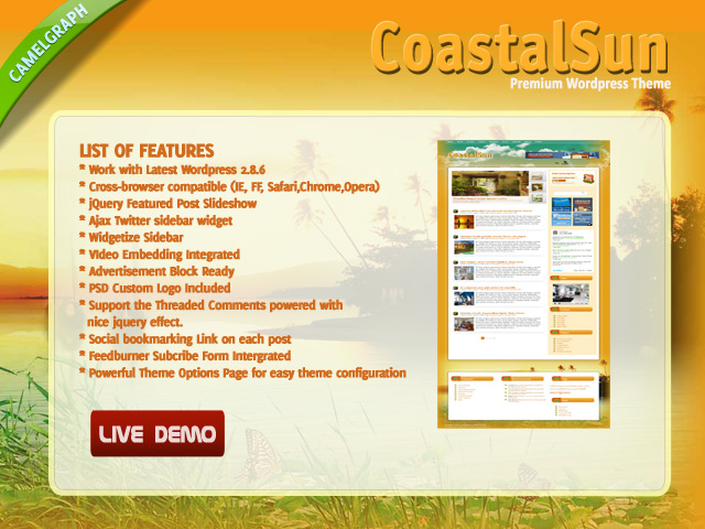 Coastal Sun ? Premium Wordpress Theme