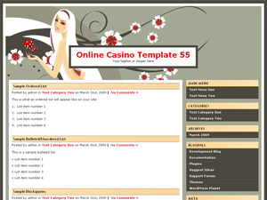 Online Casino Template 55  Wordpress Theme Screenshot