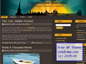 Sunrise City Free WordPress Template / Themes