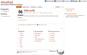 Alexified? Wordpress Theme