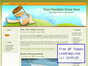 Hourglass Passing Time Free WordPress Template / Themes
