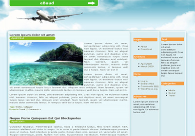 Free Wordpress theme - Travel Skyhigh