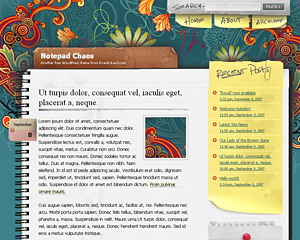 Notepad Chaos WordPress Theme