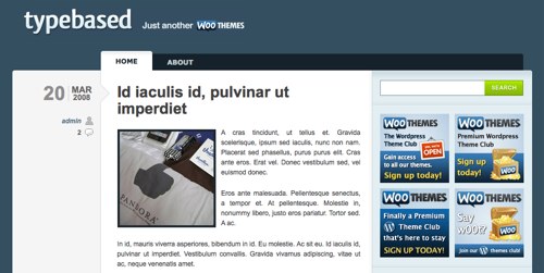 Free Wordpress theme - Typebased