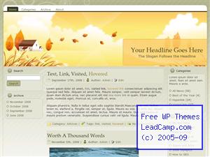 Autumn Wind Blows Free WordPress Template / Themes