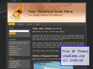 Portable Music Player Free WordPress Template / Themes