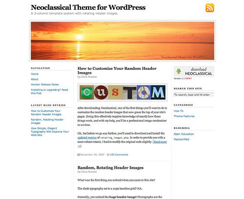 Neoclassical ? Simple & Elegant WordPress Theme