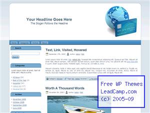 World Of Credit Cards Free WordPress Template / Themes