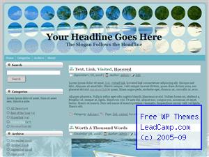 Beach Behind Circles Free WordPress Template / Themes