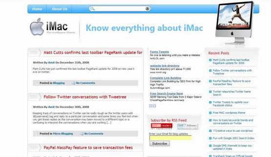 iMac ? Beautiful WP Theme for Mac Lovers
