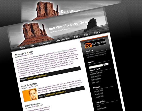 Dark WordPress Pro Theme