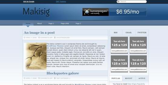 Makisig ? Clean Style Wordpress Theme