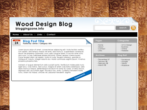 Wood Design Blog Theme Free Wordpress Theme