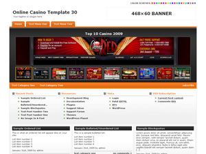 Online Casino Template 30 Wordpress Theme Screenshot