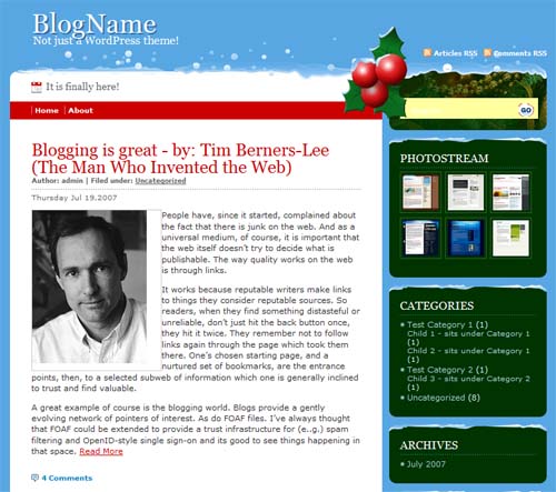 Christmas Days WordPress Themes