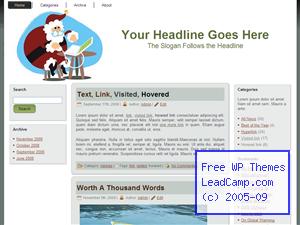Santa Xmas Eshopping Free WordPress Template / Themes