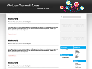 Theme With Flowers Free Wordpress Theme