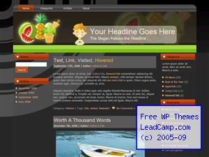 I Love Fruit Free WordPress Template / Themes