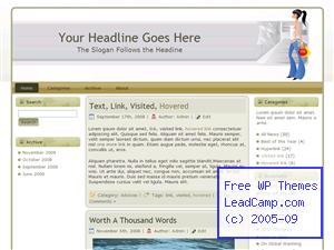 Lady Going Out Free WordPress Template / Themes