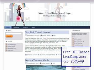 Shopping City Girl Free WordPress Template / Themes
