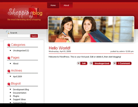 Free Wordpress Theme: WP Shopping Blog