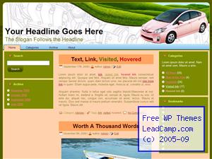 Environment Friendly Hybrid Free WordPress Template / Themes