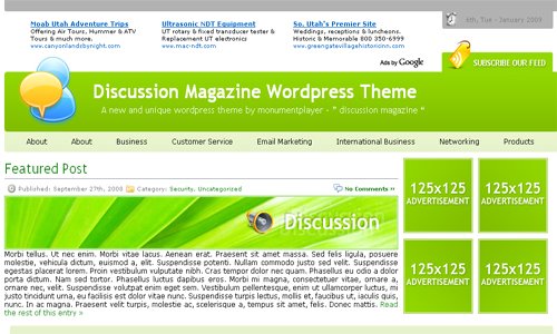 Discussion Magazine ? Wordpress Theme