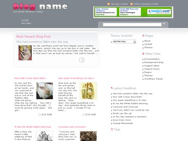 Free WordPress theme - Hot Pink Gray