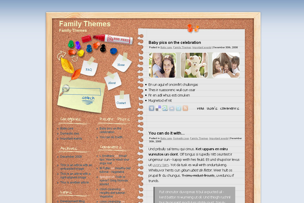 Bulletin Board- Free Premium WordPress Themes