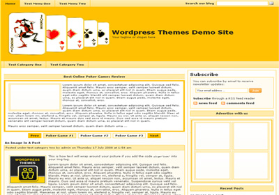 Free Wordpress theme - Online Casino Template 88