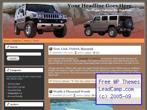 Rock Solid Hummer H2 Free WordPress Template / Themes
