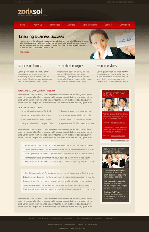 ChocT web template