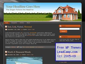 Orange Family House Free WordPress Template / Themes